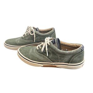 Sperry Topsider Mens 8m Boat Shoe Cyprus Green Low Top Lace Up Pre Owned